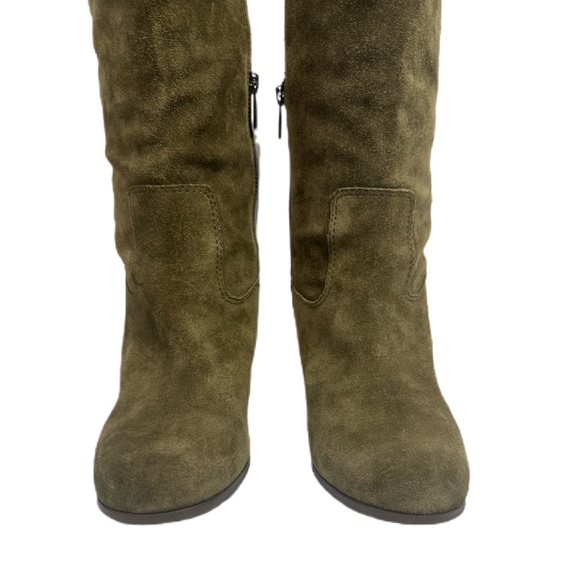 Michael Kors/ Burke/Olive/ Genuine Suede Knee High Boots - Picture 4 of 16